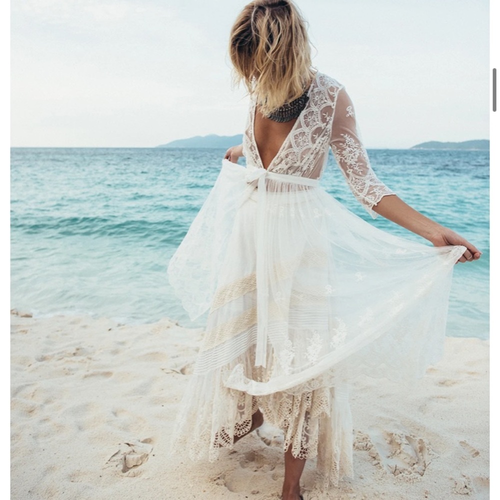 Spell canyon moon mesh duster off white XS BNWT - Picture 2 of 16